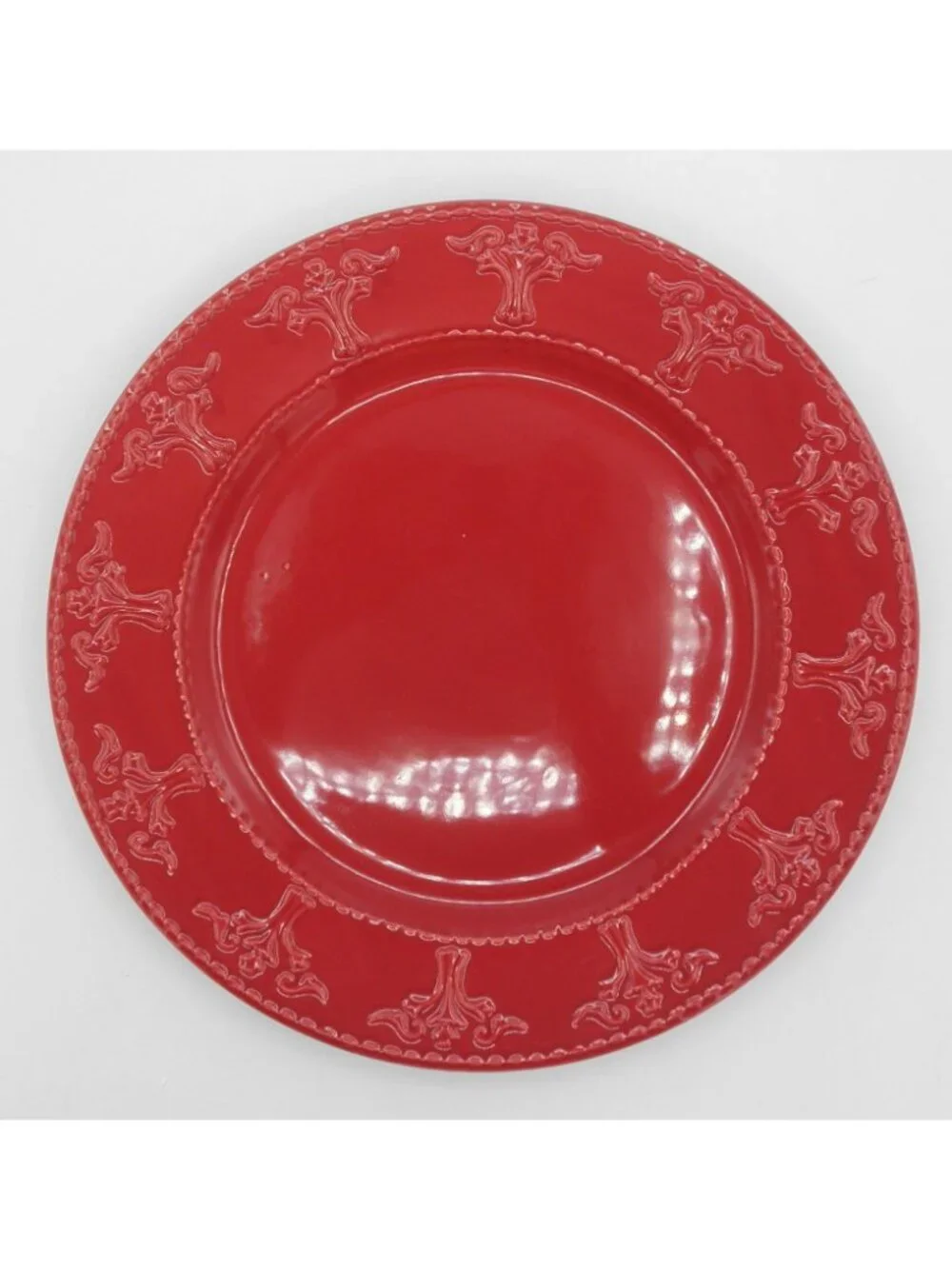 Athena Red by JC Penney Home 10-3/8 inch Dinner Plates Set of 4 Pattern: JCPATHR